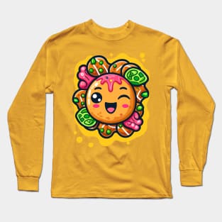 Super Cute Kawaii Takoyaki Octopus Balls Takoyaki Long Sleeve T-Shirt